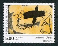 N°2782-1992-FRANCE-OEUVRE D'ANTONI TAPIES