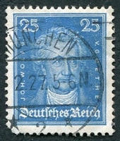 N°385-1926-ALLEM-J.W.VON GOETHE-25P-BLEU