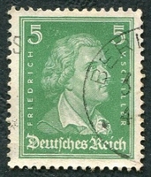 N°380A-1926-ALLEM-FRIEDRICH VON SCHILLER-5P-VERT CLAIR