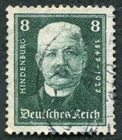 N°394-1927-ALLEM-PRESIDENT HINDENBURG-8P-VERT FONCE