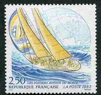 N°2789-1993-FRANCE-VOILIER EN COURSE