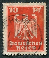 N°350-1924-ALLEM-NOUVEL AIGLE HERALDIQUE-10P-VERMILLON