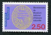 N°2812-1993-FRANCE-BICENT MUSEUM HISTOIRE NATURELLE