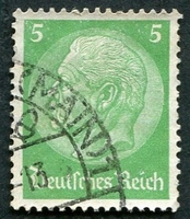 N°486-1933-ALLEM-MARECHAL HINDENBURG-5P-VERT