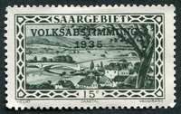 N°174-1934-SARRE-VALLEE DE GUDINGEN-15C-VERT/GRIS