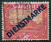 N°10-1922-SARRE-CRASSIER ACIERIES VOLKLINGEN-30C-CARMIN/JAUN
