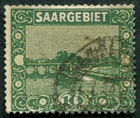 N°085-1922-SARRE-PONT DE SARREBRUCK-10C-VERT