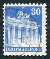 N°56-1948-ALLEMBI-PORTE DE BRANDEBOURG-BERLIN-30P-BLEU