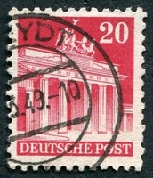 N°52-1948-ALLEMBI-PORTE DE BRANDEBOURG-BERLIN-20P-CARMIN