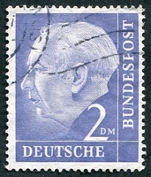 N°0072A-1953-ALL FED-PRESIDENT THEDORE HEUSS-2DM-VIOLET/GRIS
