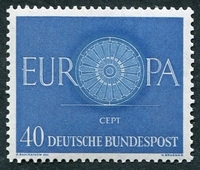 N°0212-1960-ALL FED-EUROPA-40P-BLEU ET BLEU CLAIR