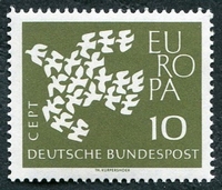N°0239-1961-ALL FED-EUROPA-10P-VERT
