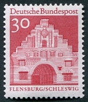 N°0386-1967-ALL FED-EDIFICES-NORDENTOR-FLENSBURG-30P-ROUGE