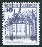 N°0762B-1977-ALL FED-CHATEAUX-GLUCKSBURG-10P-LILAS/GRIS