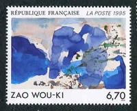 N°2928-1995-FRANCE-OEUVRE DE ZAO WOU-KI