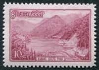 N°2244-1959-RUSSIE-SITES-LAC RIZA-CAUCASE-10K-ROSE/LILAS