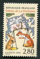 N°2962-1995-FRANCE-CHAT BELETTE ET LAPIN-LA FONTAINE