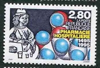 N°2968-1995-FRANCE-500E ANNIV PHARMACIE HOSPITALIERE