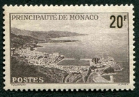 N°0263-1943-MONACO-VUE DE LA PRINCIPAUTE