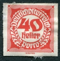 N°099-1919-AUTRICHE-40H-ROUGE