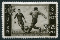 N°0515-1937-ROUMANIE-SPORT-FOOTBALL-25B+25B-BRUN