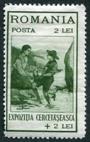 N°0423-1931-ROUMANIE-SCOUT-BA QUOTIDIENNE-2L+2L-VERT FONCE