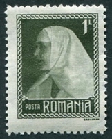 N°0305-1922-ROUMANIE-REINE MARIE-1L-VERT/GRIS