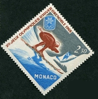 N°0733-1967-MONACO-SPORT-10E JEUX OLYMP GRENOBLE-SKI