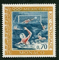 N°0739-1968-MONACO-JO MEXICO-SPORT-WATER POLO