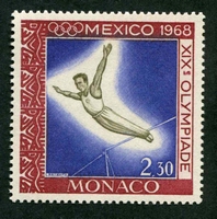 N°0741-1968-MONACO-JO MEXICO-SPORT-BARRE FIXE