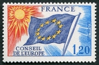 N°048-1975-FRANCE-CONSEIL EUROPE-DRAPEAU-1F20