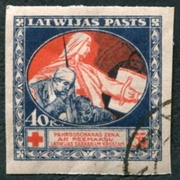 N°056A-1920-LETTONIE-AU PROFIT DE LA CROIX ROUGE-40-55K