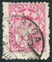 N°103-1923-LETTONIE-ARMOIRIES-30S-ROSE