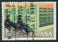 N°1978-1976-ESPAGNE-MECANISATION TRI POSTAL-10P