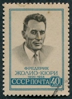 N°2153-1959-RUSSIE-CELEBRITES-F.JOLIOT CURIE-PHYSICIEN-40K