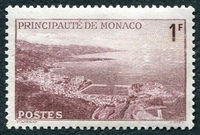 N°0256-1943-MONACO-VUE GENERALE DE LA PRINCIPAUTE-1F