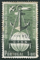 N°0760-1952-PORT-3E ANNIV DE L'OTAN-1E-VERT