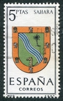 N°1299-1965-ESPAGNE-ARMOIRIES-SAHARA-5P