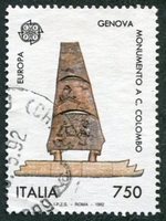 N°1940-1992-ITALIE-MONUMENT C.COLOMB A GENES-750L