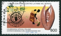 N°2526-2001-ITALIE-LUTTE CONTRE LA FAIM-LOGO FAO-800L