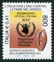 N°2527-2001-ITALIE-LUTTE CONTRE LA FAIM-LOGO-800L