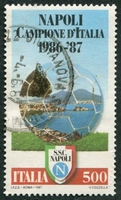 N°1748-1987-ITALIE-SPORT-NAPLES-CHAMPION D'ITALIE FOOT-500L