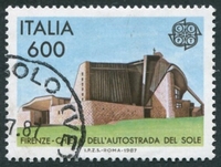 N°1742-1987-ITALIE-EGLISE AUTOROUTE SOLEIL-FLORENCE-600L