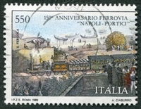 N°1827-1989-ITALIE-CHEMIN DE FER NAPLES-PORTICI-550L