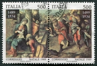 N°1831/1832-1989-ITALIE-TABLEAU-NATIVITE-2X500L