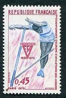 N°1650-1970-FRANCE-1ER CHAMP EUROPE ATHLETISME JUNIORS