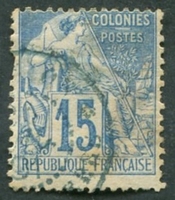 N°51-1881-FRANCE-TYPE ALPHEE DUBOIS-15C-BLEU