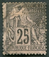 N°54-1881-FRANCE-TYPE ALPHEE DUBOIS-25C-NOIR S/ROSE