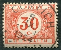 N°35-1922-BELGIQUE-30C-VERMILLON