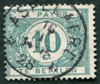 N°33-1922-BELGIQUE-10C-VERT/BLEU